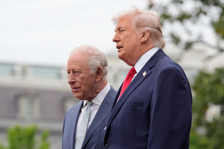 Король Великобритании Карл III и президент США Дональд Трамп